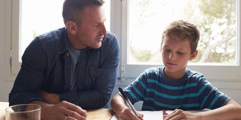 parents helping with homework