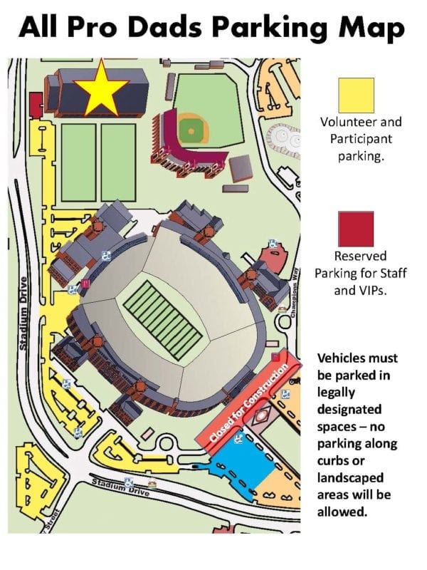 All Pro Dads Event Parking